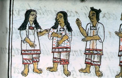 Ms Palat. 218-220 Boek IX Vrouwelijke Azteekse kostuums, uit de 